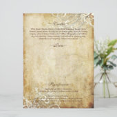 PixDezines vintage crèmeswervelingen Programmakaart (Staand voorkant)