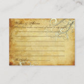 PixDezines vintage crèmeswervelingen wensen put Advieskaart (Achterkant)