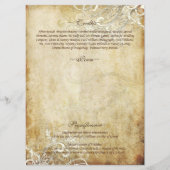 PixDezines vintage crèmeswervels Programmakaart (Voorkant)