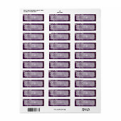 PixDezines Vintage Damast Kant / Pruim Etiket (Full Sheet)