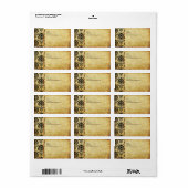 PixDezines vintage Florentius damast Etiket (Full Sheet)