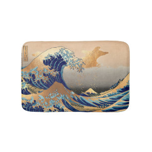 PixDezines Vintage Grote Golf Hokusai 葛飾北斎の神奈川沖浪 Badmat