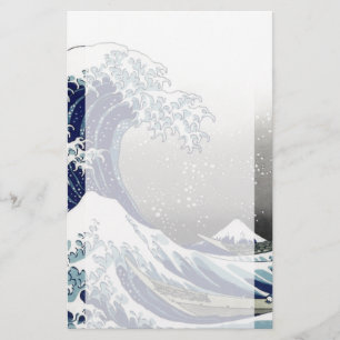 PixDezines Vintage, Grote Golf, Hokusai 葛飾北斎の神奈川沖浪 Briefpapier
