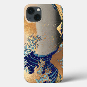 PixDezines Vintage Grote Golf Hokusai 葛飾北斎の神奈川沖浪 iPhone 13 Hoesje