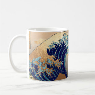 PixDezines Vintage Grote Golf Hokusai 葛飾北斎の神奈川沖浪 Koffiemok