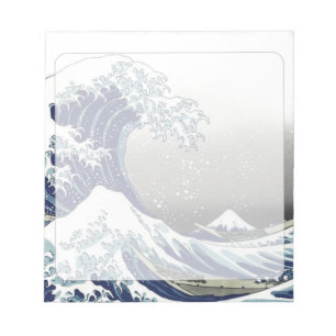 PixDezines Vintage, Grote Golf, Hokusai 葛飾北斎の神奈川沖浪 Notitieblok