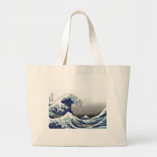 PixDezines Vintage, Grote Golf, Hokusai 葛飾北斎の神奈川沖浪 Tote Bag
