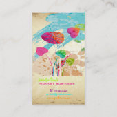 PixDezines Vintage Grunge Bloem ♥♥♥♥ Visitekaartje (Achterkant)