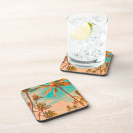 PixDezines vintage Hawaiaanse strand Bier Onderzetter