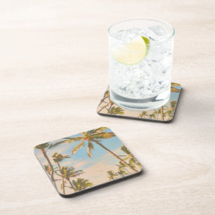 PixDezines vintage Hawaiaanse strand Drankjes Onderzetter