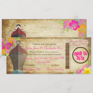 PixDezines vintage instapkaart/liefdesboot Kaart