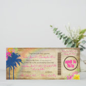 PixDezines vintage instapkaart/twin palms Kaart (Staand voorkant)