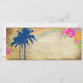 PixDezines vintage instapkaart/twin palms Kaart (Achterkant)