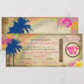 PixDezines vintage instapkaart/twin palms Kaart (Voorkant / Achterkant)