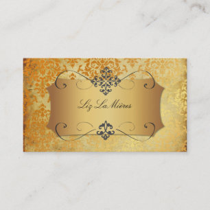 PixDezines Vintage Josephine Damask Visitekaartje