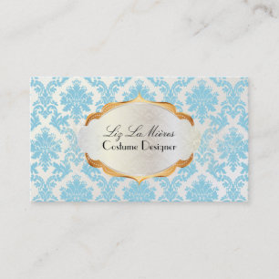 PixDezines vintage la paloma damask Visitekaartje