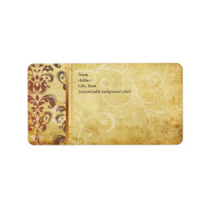 PixDezines vintage lelie damast Etiket