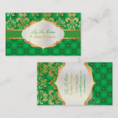 PixDezines vintage lys damast Visitekaartje (Voorkant / Achterkant)