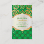 PixDezines vintage lys damast Visitekaartje (Achterkant)