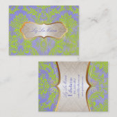 PixDezines vintage natasha damask Visitekaartje (Voorkant / Achterkant)