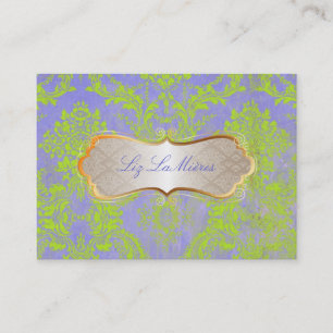 PixDezines vintage natasha damask Visitekaartje