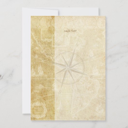 PixDezines Vintage Nauticale Kaart+kompas (Achterkant)