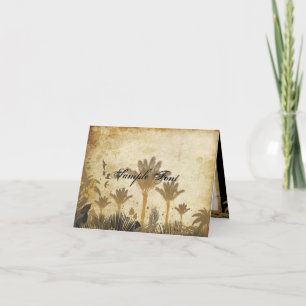 PixDezines vintage palm/DIY-lettertypen+kleur! Bedankkaart