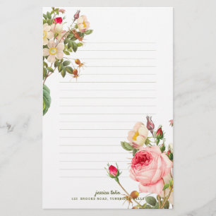 PixDezines Vintage Rozen/Botanische Kunst Briefpapier