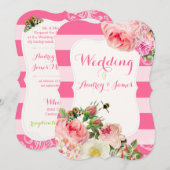 PixDezines vintage rozen/pioenrozen/primula Kaart (Voorkant / Achterkant)