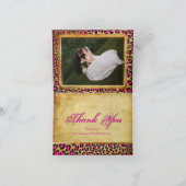 PixDezines vintage safari/luipaard/DIY-lettertypen Bedankkaart (Binnen)