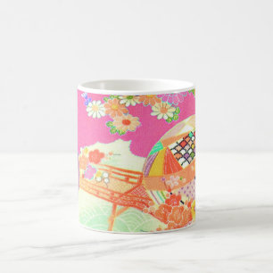 PixDezines Vintage Shirimen Kimono Koffiemok