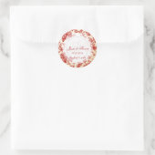 PixDezines vintage toile/rood Ronde Sticker (Tas)