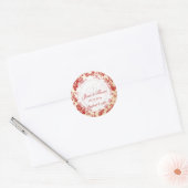 PixDezines vintage toile/rood Ronde Sticker (Envelop)