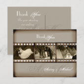 PixDezines Vintage Trouwfoto's Dank u Briefkaart (Voorkant / Achterkant)
