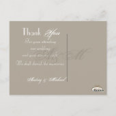 PixDezines Vintage Trouwfoto's Dank u Briefkaart (Achterkant)