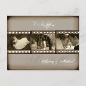 PixDezines Vintage Trouwfoto's Dank u Briefkaart (Voorkant)