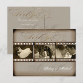 PixDezines Vintage Trouwfoto's Dank u Briefkaart (Voorkant / Achterkant)