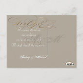 PixDezines Vintage Trouwfoto's Dank u Briefkaart (Achterkant)