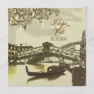 PixDezines Vintage Venezia, Rialto-brug/Swirls Kaart