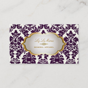 PixDezines vintage versailles damask Visitekaartje