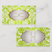 PixDezines vintage versailles damask Visitekaartje (Voorkant / Achterkant)
