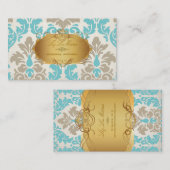 PixDezines vintage versailles damask Visitekaartje (Voorkant / Achterkant)