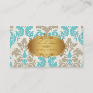 PixDezines vintage versailles damask Visitekaartje