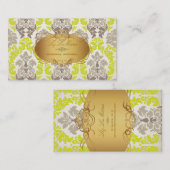 PixDezines vintage versailles damask Visitekaartje (Voorkant / Achterkant)