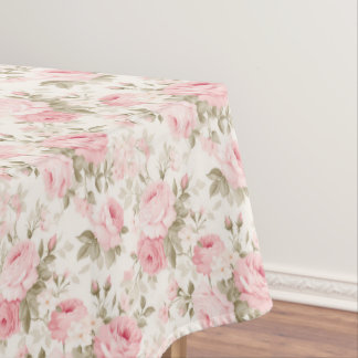 PixDezines Vintage Watercolor Roses Blush Pink  Tafelkleed