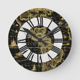 PixDezines vintage zeekaart Ronde Klok