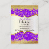 PixDezines  VIOLET PAARS LACE Visitekaartje (Achterkant)