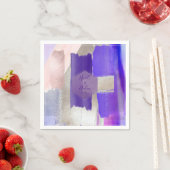 PixDezines Violet Paarse kleur blok bruiloft Servet (Insitu)