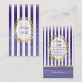 PixDezines violet stripes waterverf Visitekaartje (Voorkant / Achterkant)