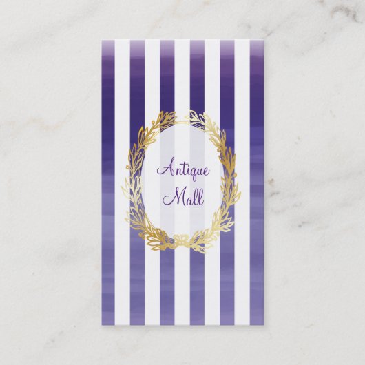 PixDezines violet stripes waterverf Visitekaartje (Voorkant)